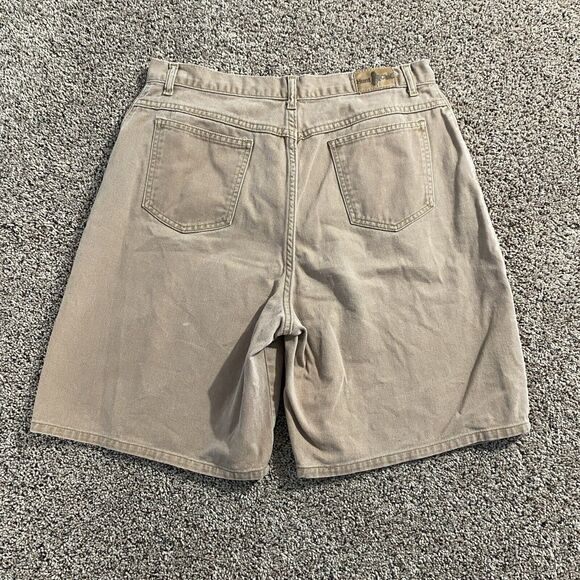 Vintage Hunt Club Denim Bermuda Shorts Jorts Jeans Size 16 Women’s Brown Tan - Picture 2 of 8